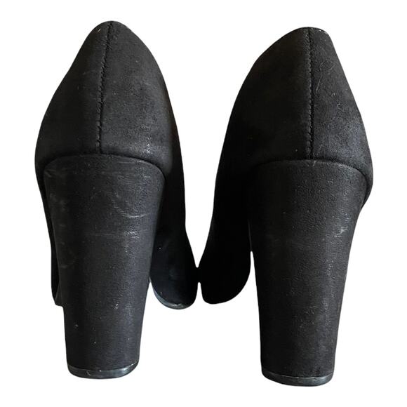 Lane Bryant Faux Suede Classy Black Block Heels Pumps - Picture 4 of 11